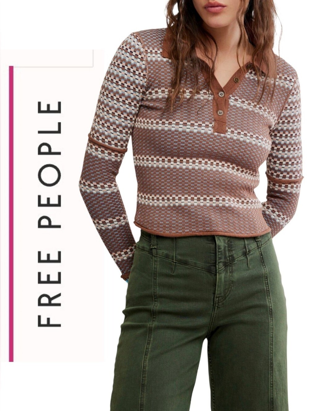 Free People We The Free Level Up Sweater Sz Large